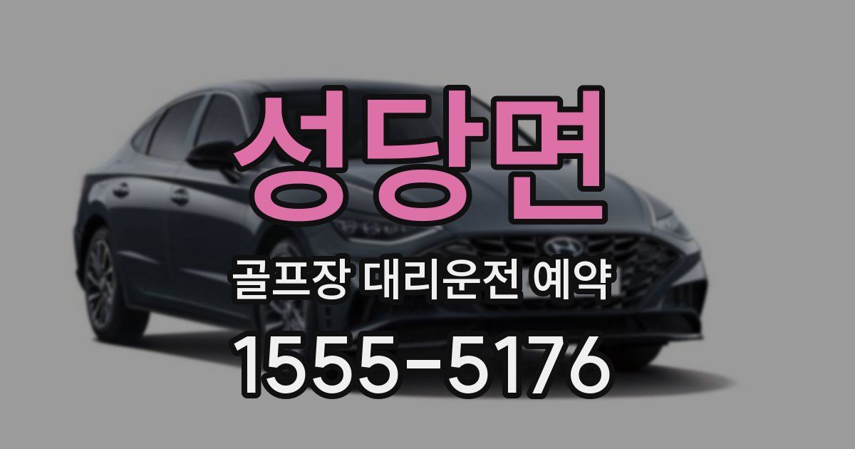성당면 골프장 대리운전 예약