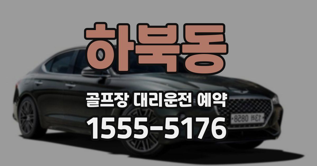 하북동 골프장 대리운전 예약