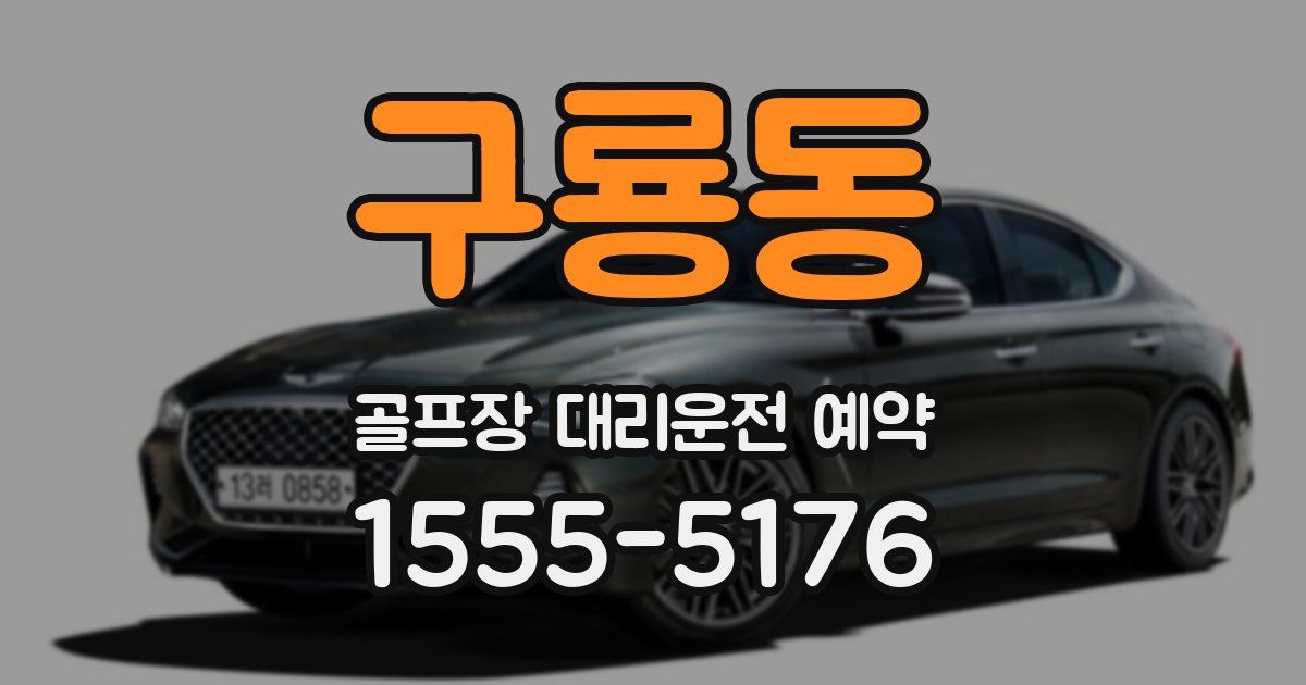 구룡동 골프장 대리운전 예약