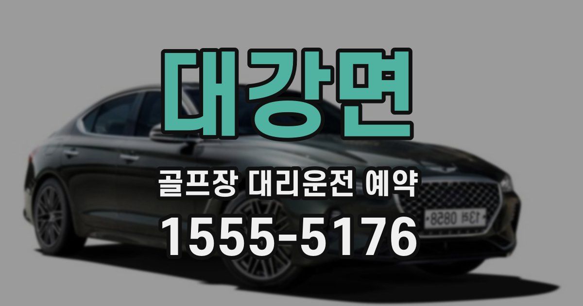 대강면 골프장 대리운전 예약
