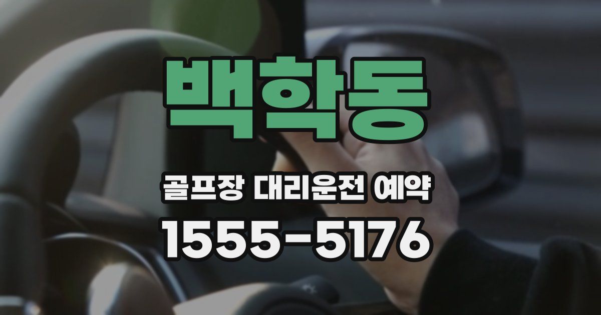 백학동 골프장 대리운전 예약