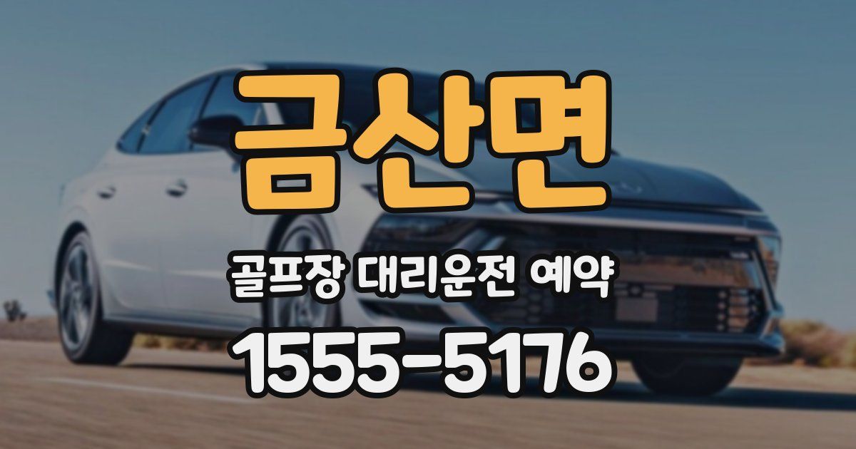 금산면 골프장 대리운전 예약