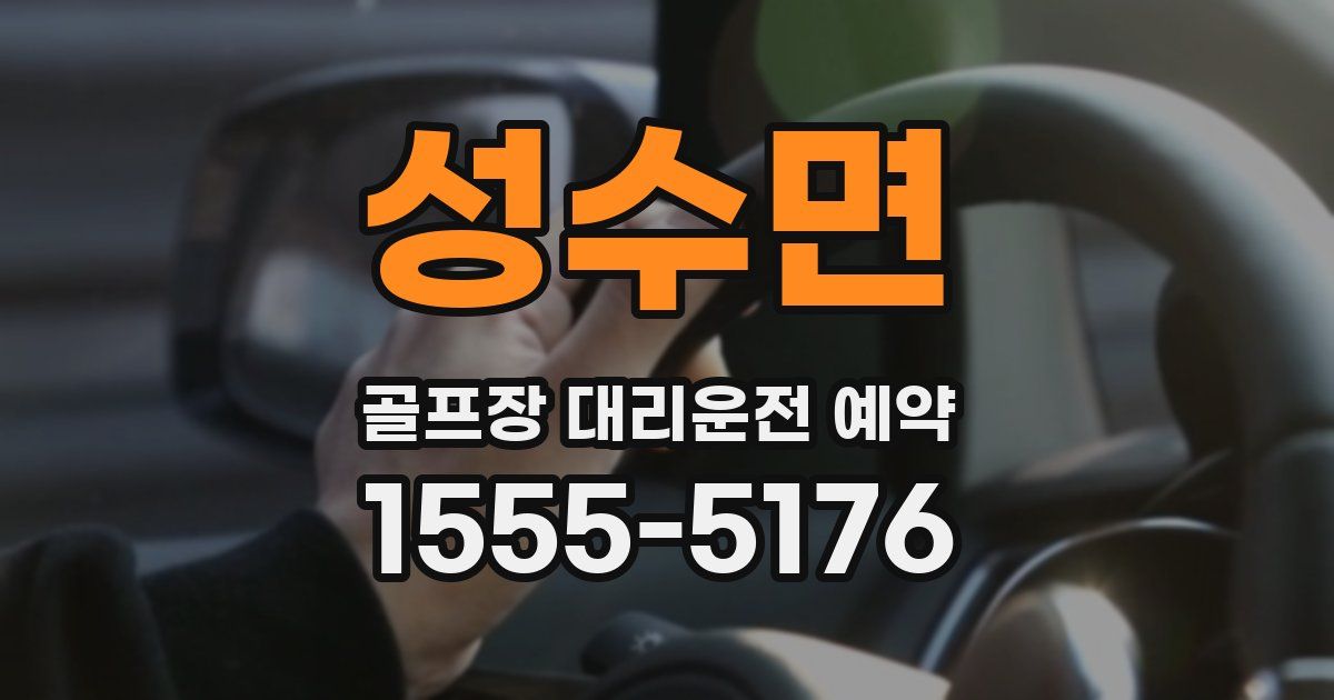 성수면 골프장 대리운전 예약