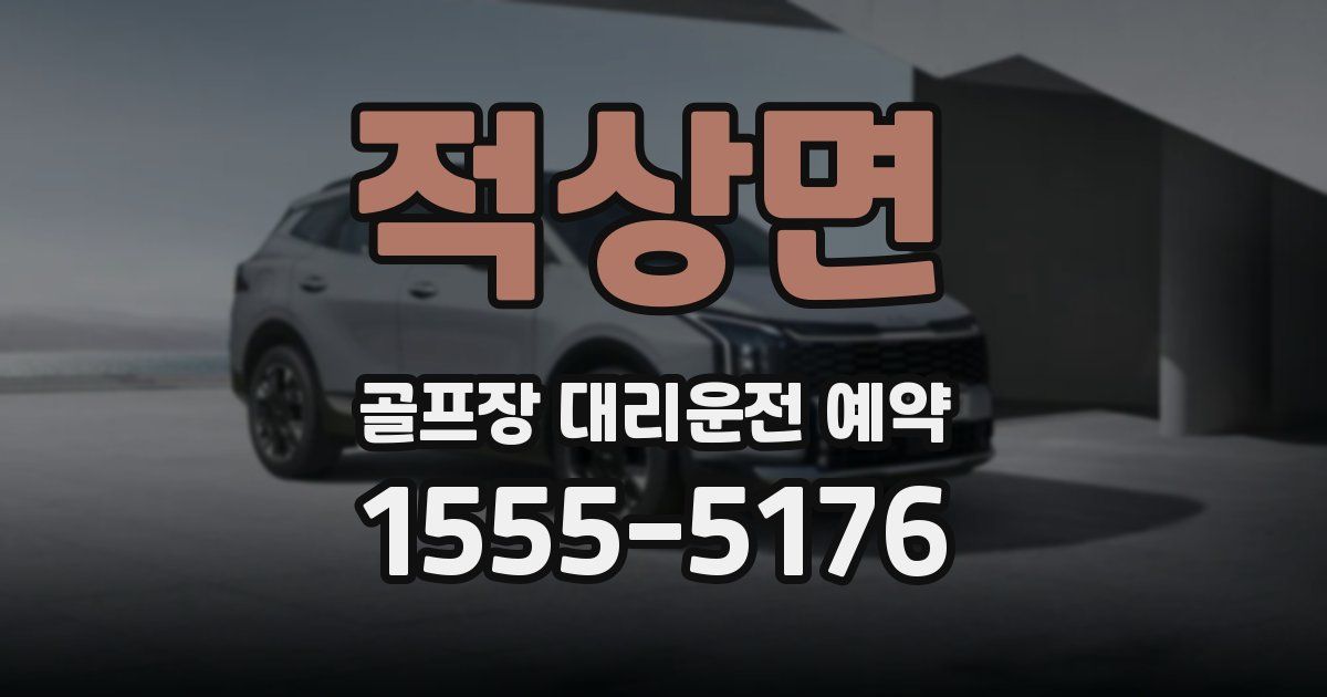 적상면 골프장 대리운전 예약