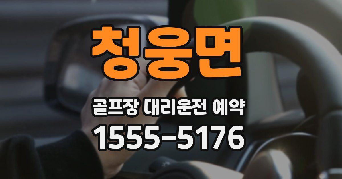 청웅면 골프장 대리운전 예약