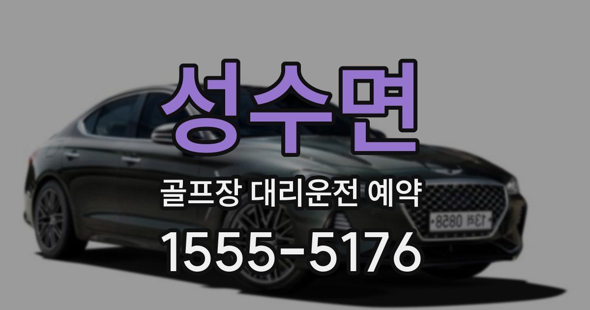 성수면 골프장 대리운전 예약