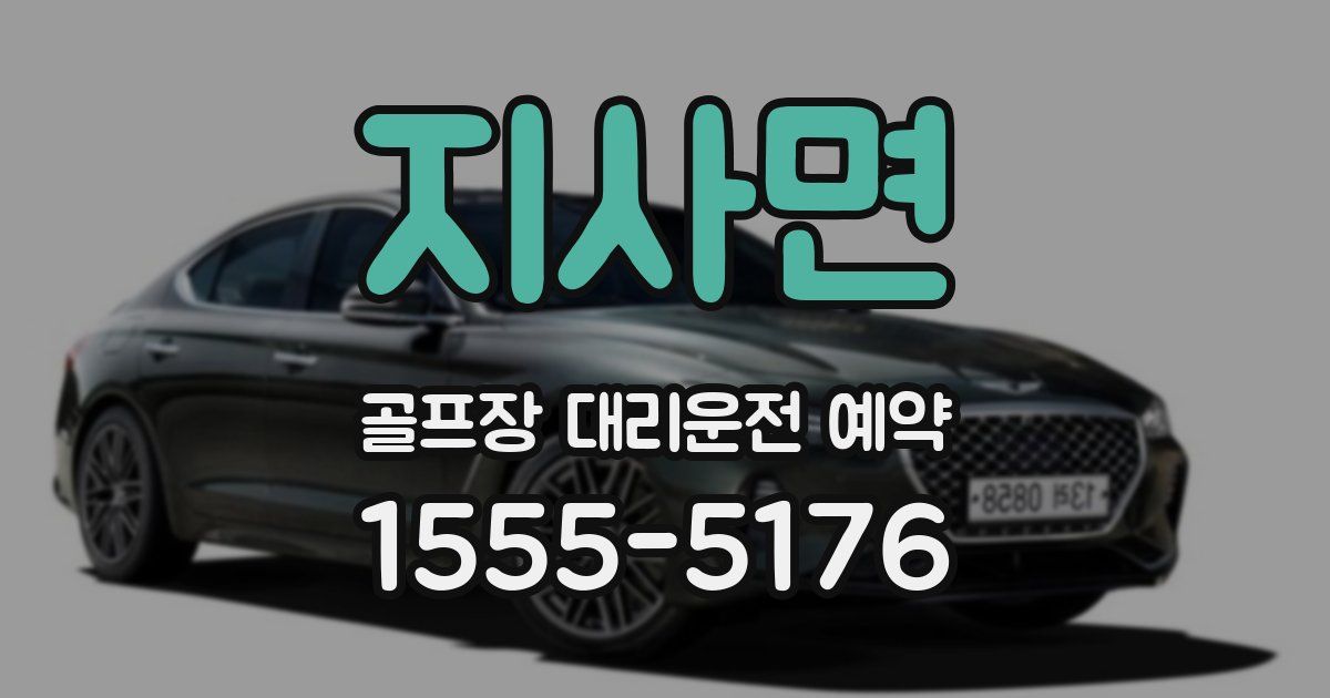 지사면 골프장 대리운전 예약