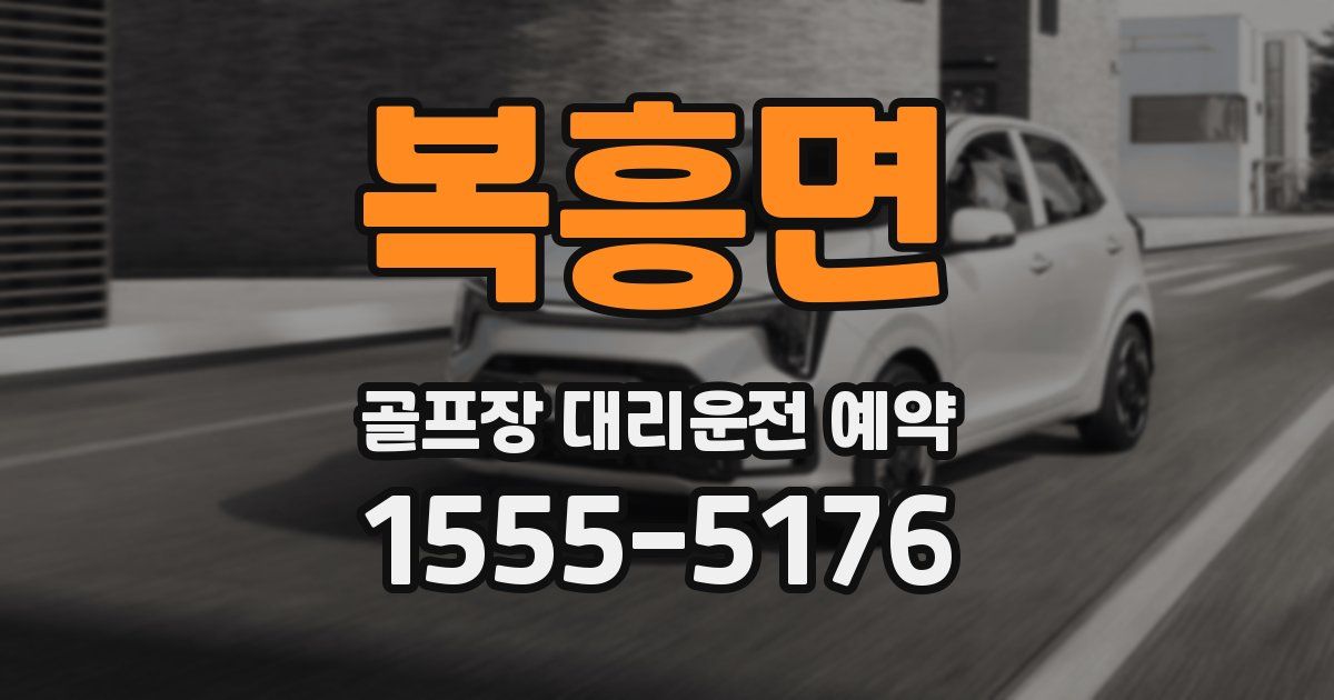 복흥면 골프장 대리운전 예약