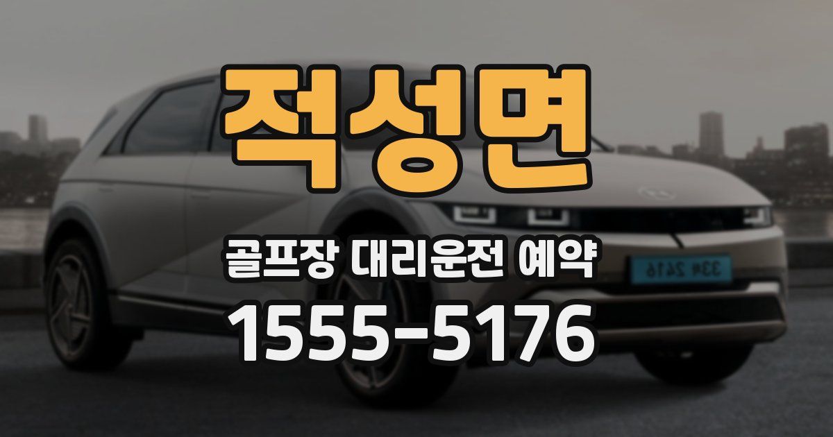 적성면 골프장 대리운전 예약