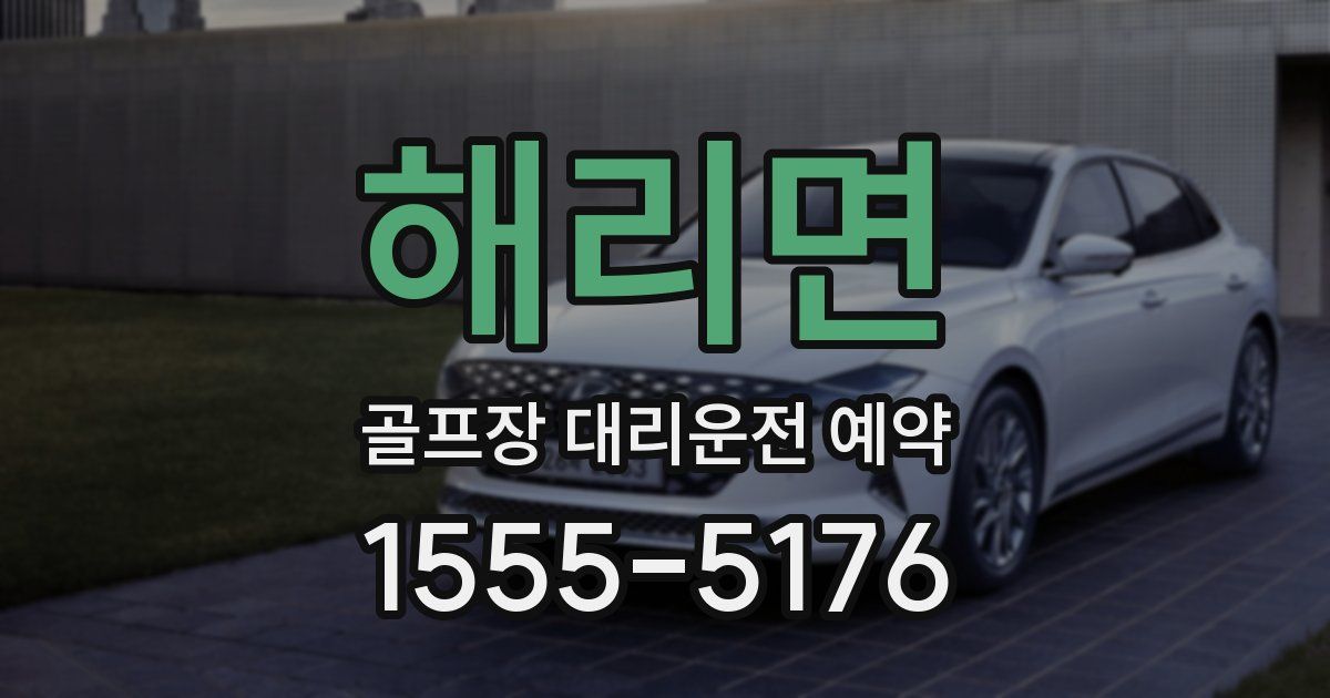 해리면 골프장 대리운전 예약