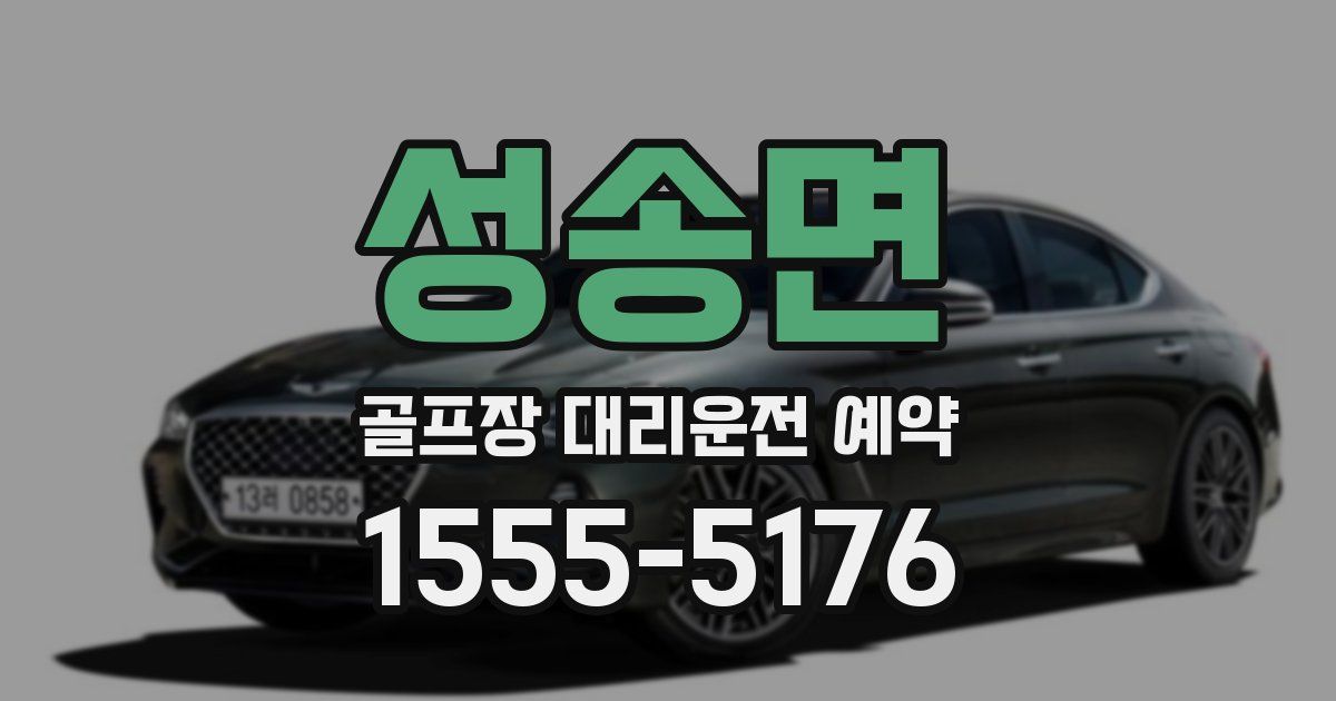 성송면 골프장 대리운전 예약