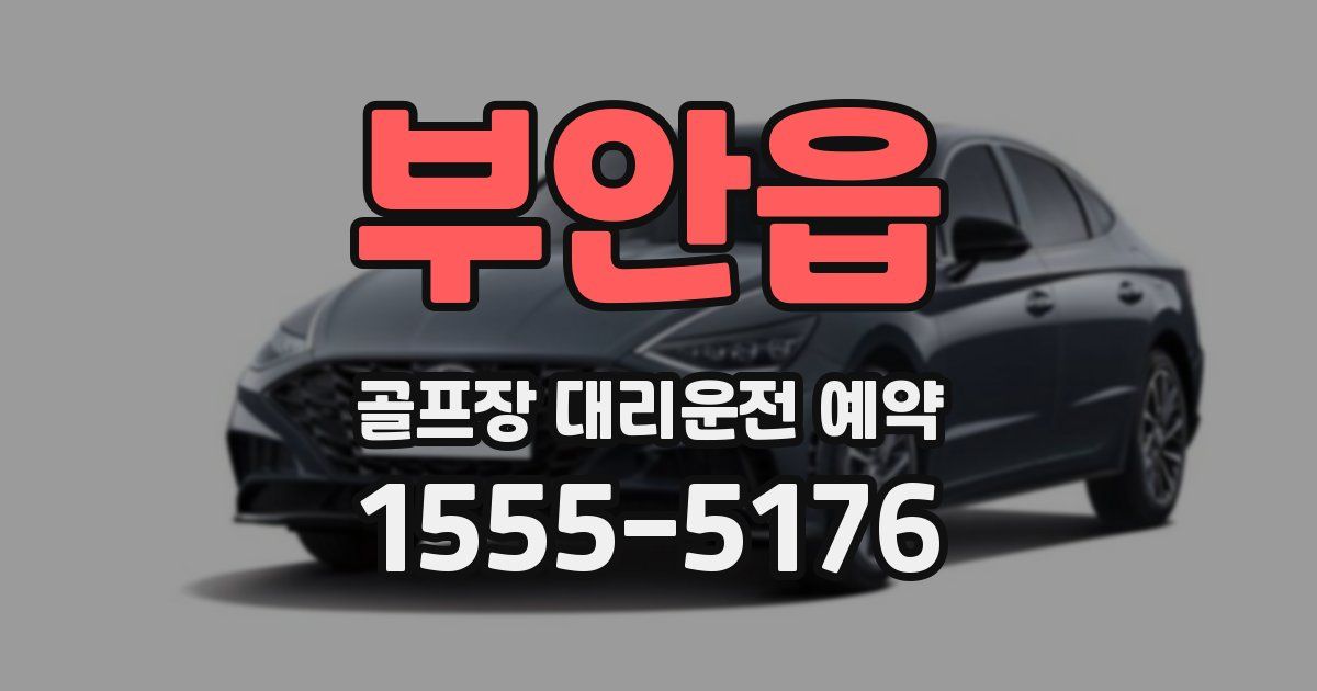 부안읍 골프장 대리운전 예약