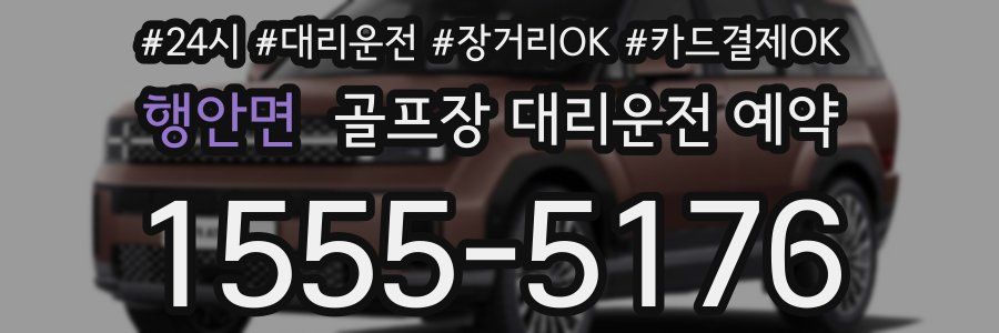 행안면 골프장 대리운전 예약