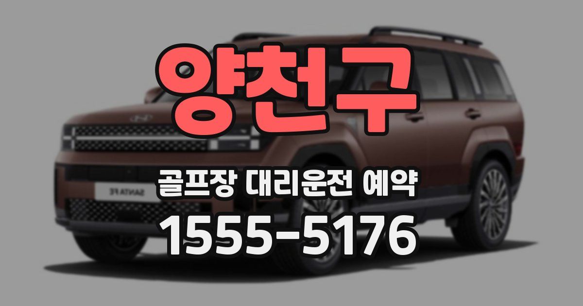 양천구 골프장 대리운전 예약