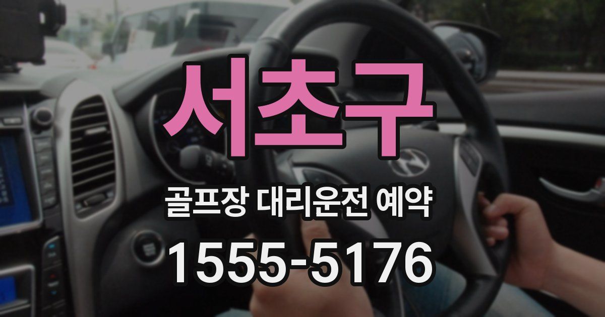 서초구 골프장 대리운전 예약