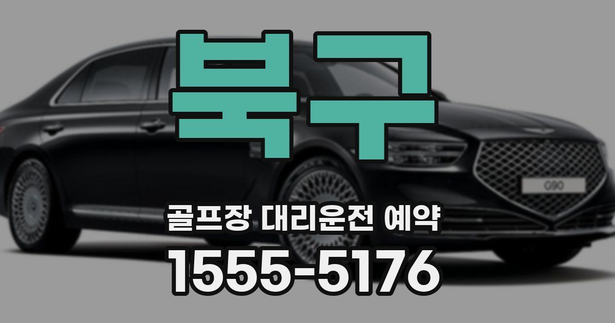 북구 골프장 대리운전 예약