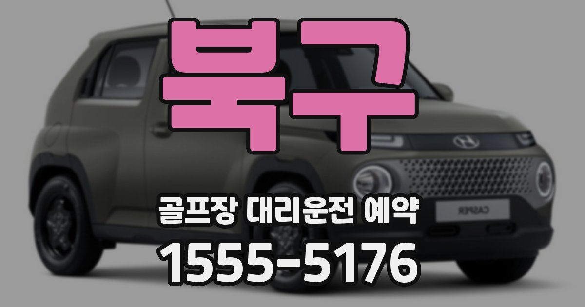 북구 골프장 대리운전 예약