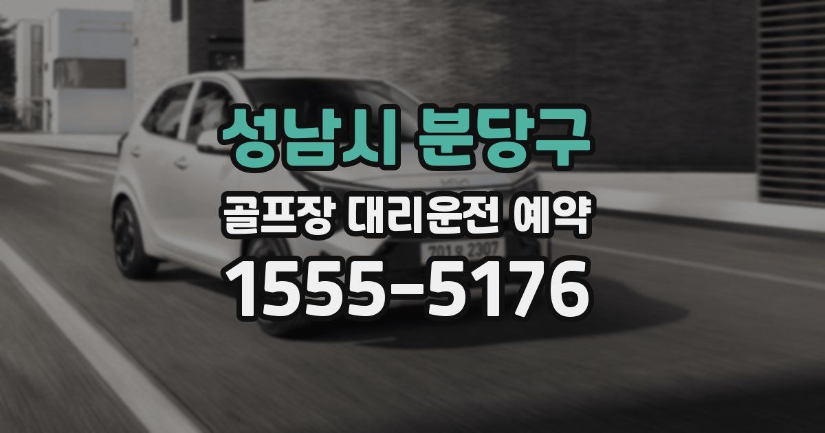 성남시 분당구 골프장 대리운전 예약