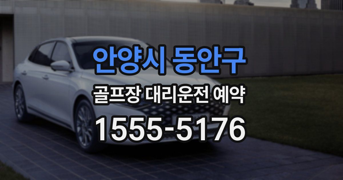 안양시 동안구 골프장 대리운전 예약