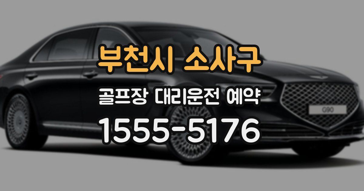 부천시 소사구 골프장 대리운전 예약