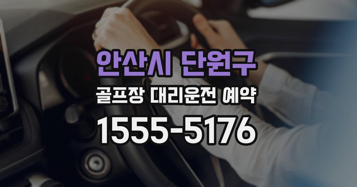 안산시 단원구 골프장 대리운전 예약