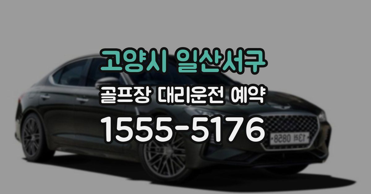 고양시 일산서구 골프장 대리운전 예약