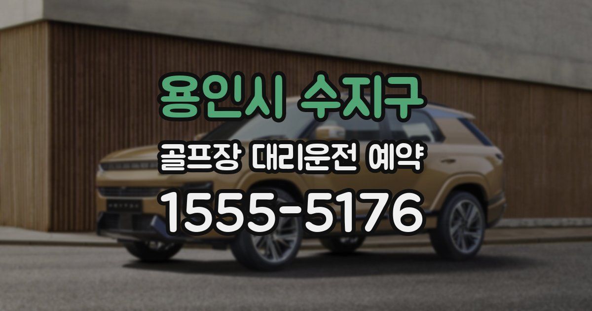 용인시 수지구 골프장 대리운전 예약