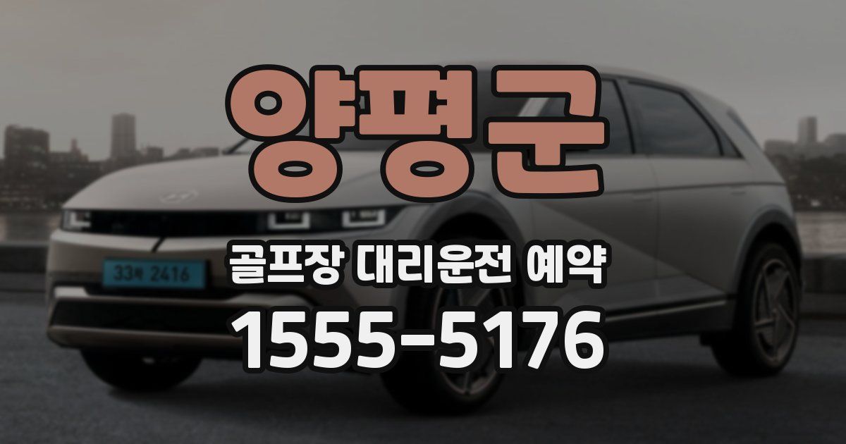 양평군 골프장 대리운전 예약