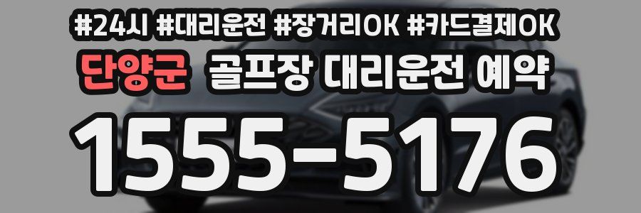 단양군 골프장 대리운전 예약