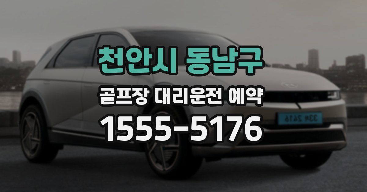 천안시 동남구 골프장 대리운전 예약
