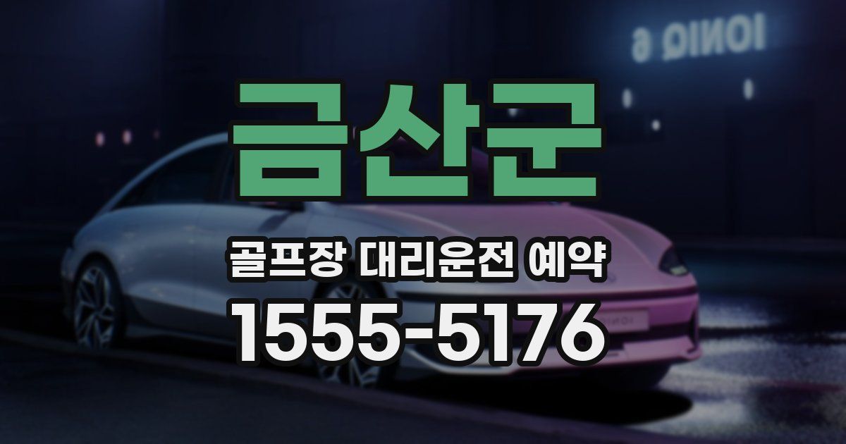 금산군 골프장 대리운전 예약