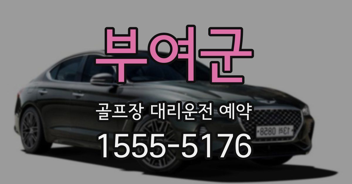 부여군 골프장 대리운전 예약