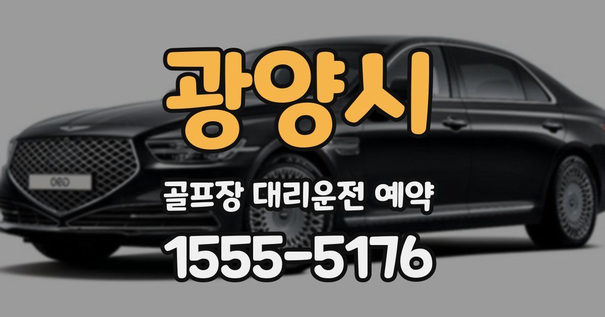 광양시 골프장 대리운전 예약