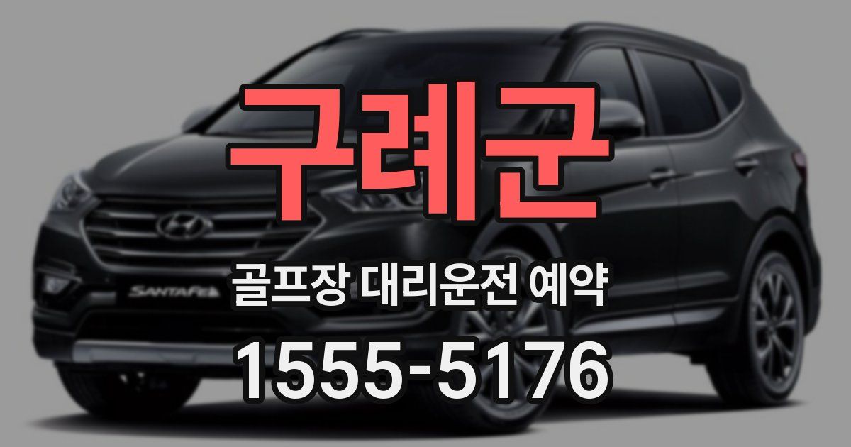 구례군 골프장 대리운전 예약