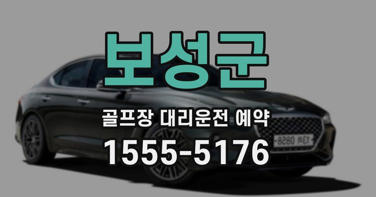 보성군 골프장 대리운전 예약