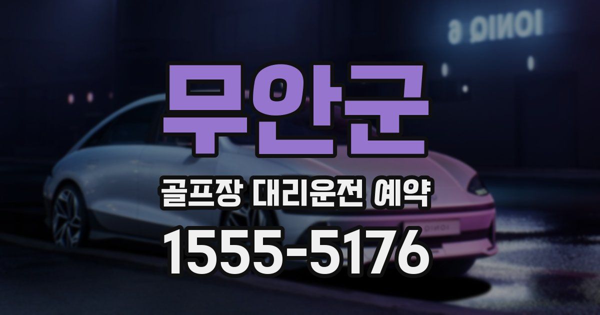 무안군 골프장 대리운전 예약