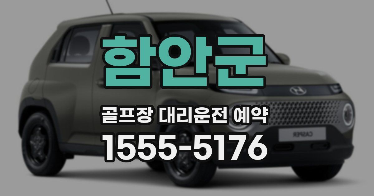 함안군 골프장 대리운전 예약