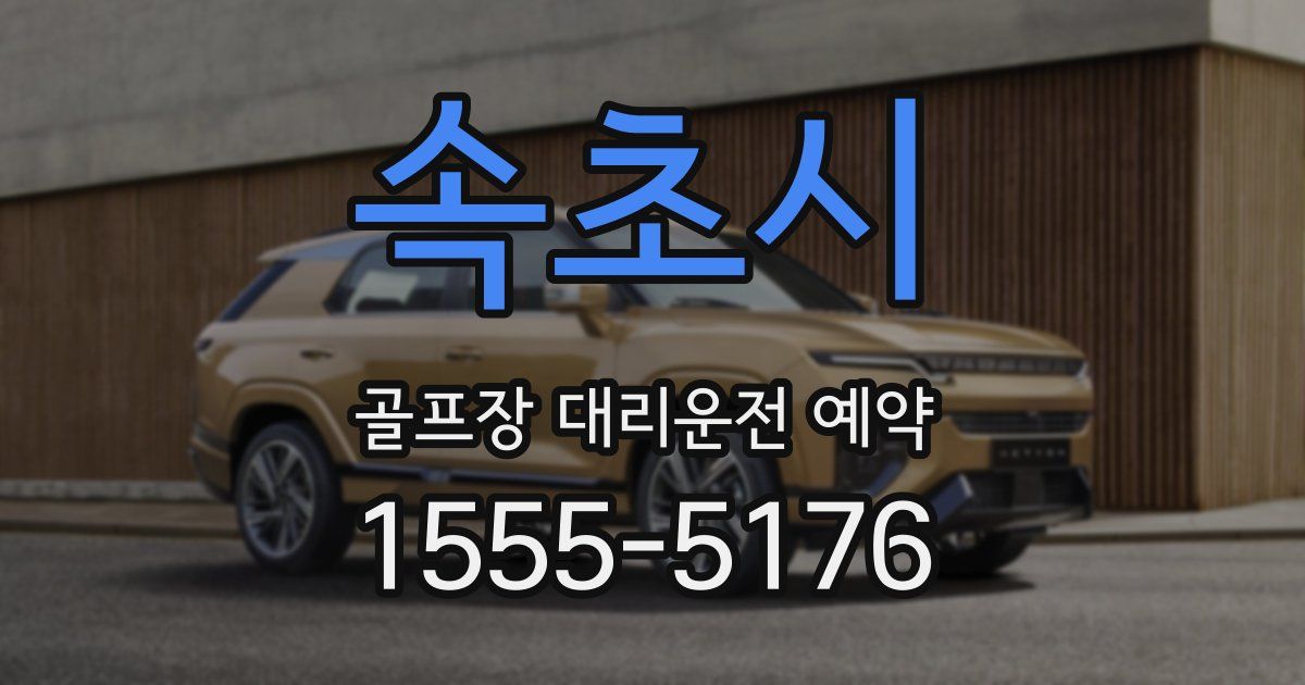 속초시 골프장 대리운전 예약