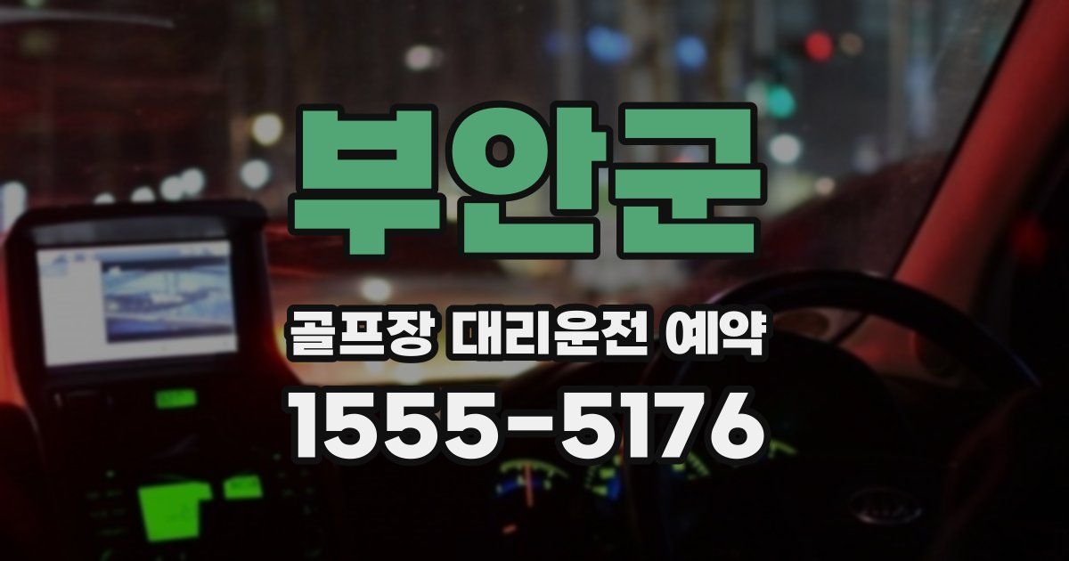 부안군 골프장 대리운전 예약