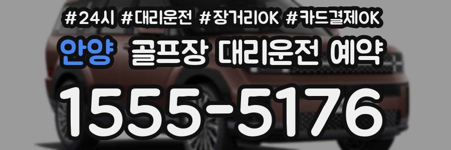 안양 골프장 대리운전 예약
