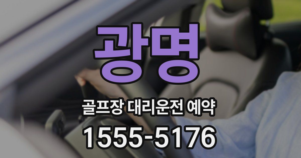 광명 골프장 대리운전 예약