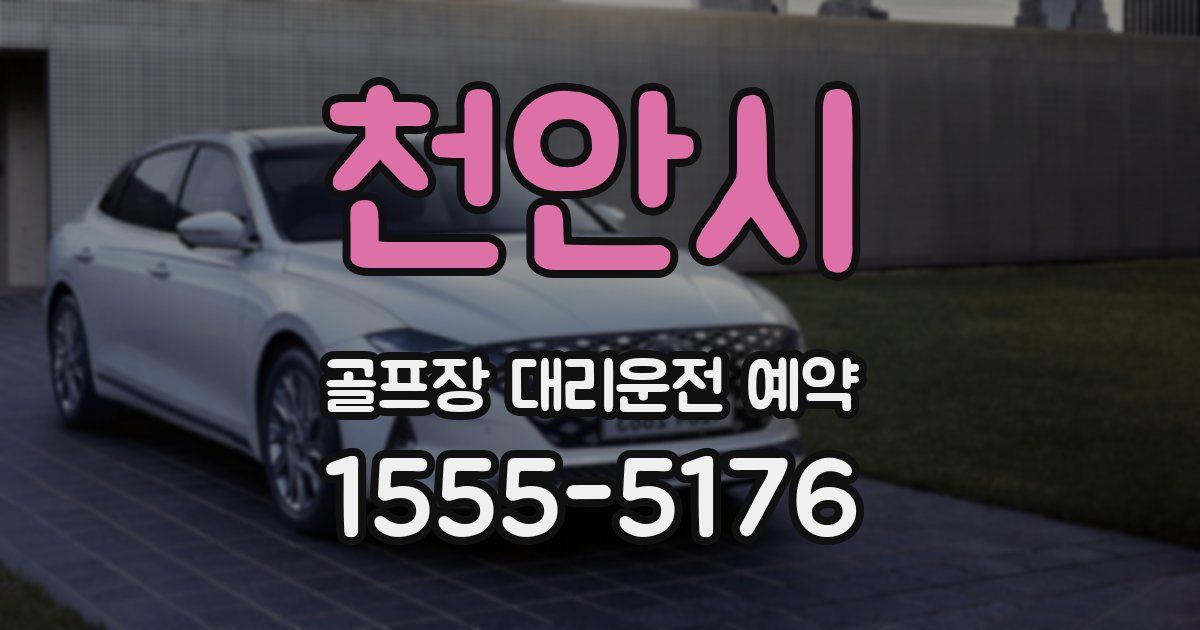 천안시 골프장 대리운전 예약