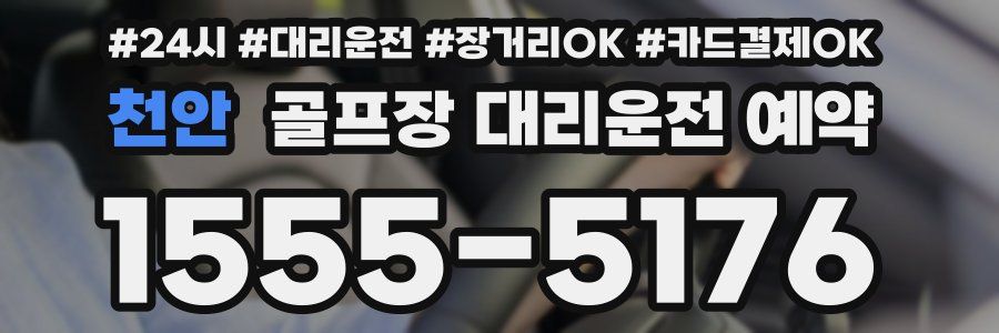 천안 골프장 대리운전 예약