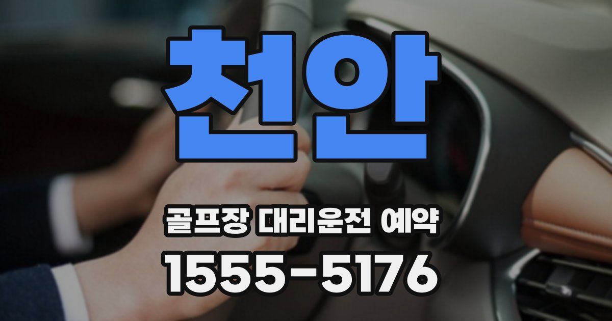 천안 골프장 대리운전 예약