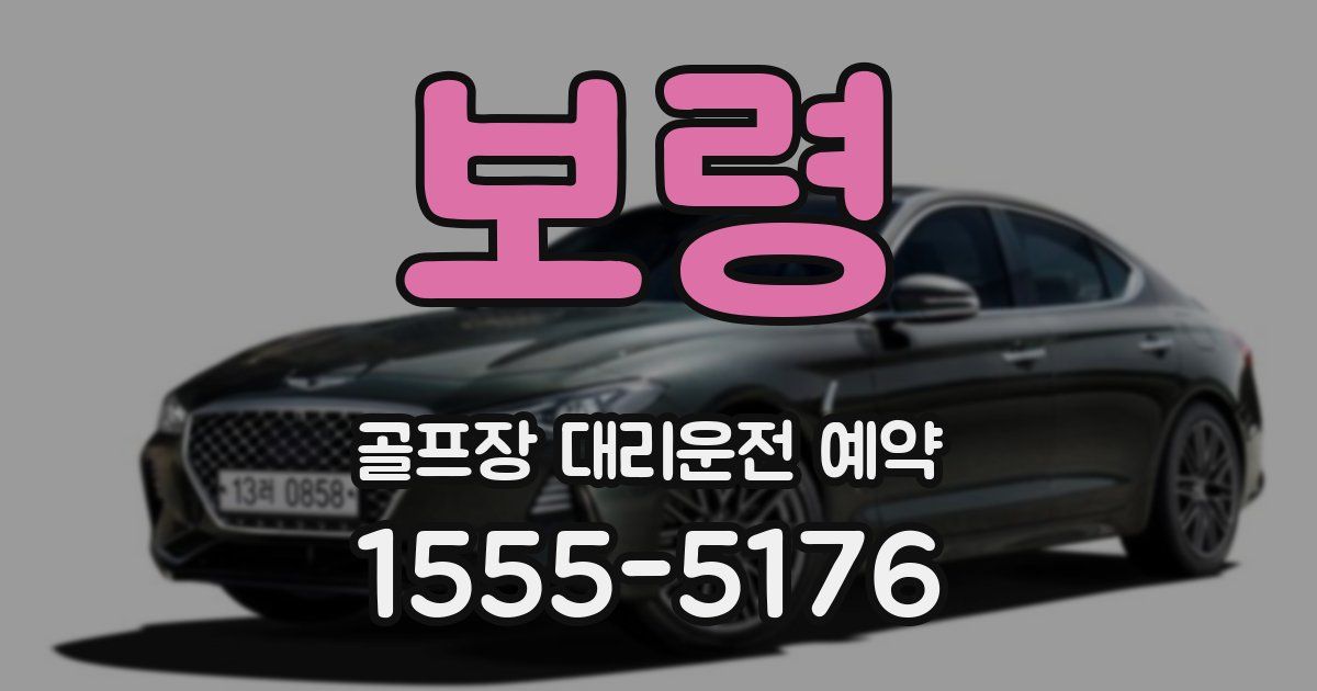 보령 골프장 대리운전 예약