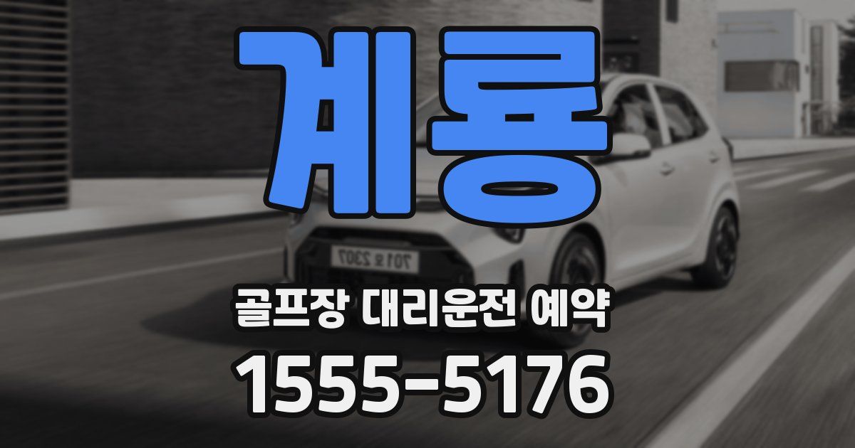계룡 골프장 대리운전 예약