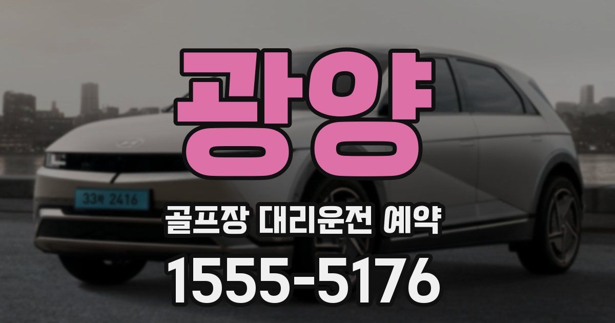 광양 골프장 대리운전 예약