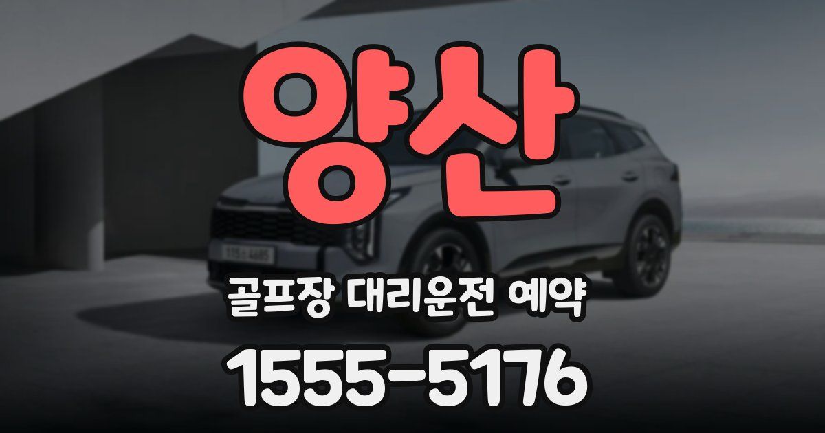 양산 골프장 대리운전 예약