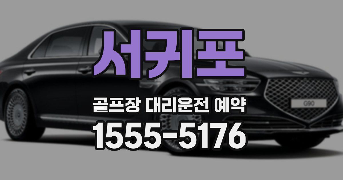 서귀포 골프장 대리운전 예약