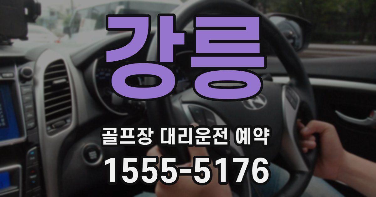강릉 골프장 대리운전 예약
